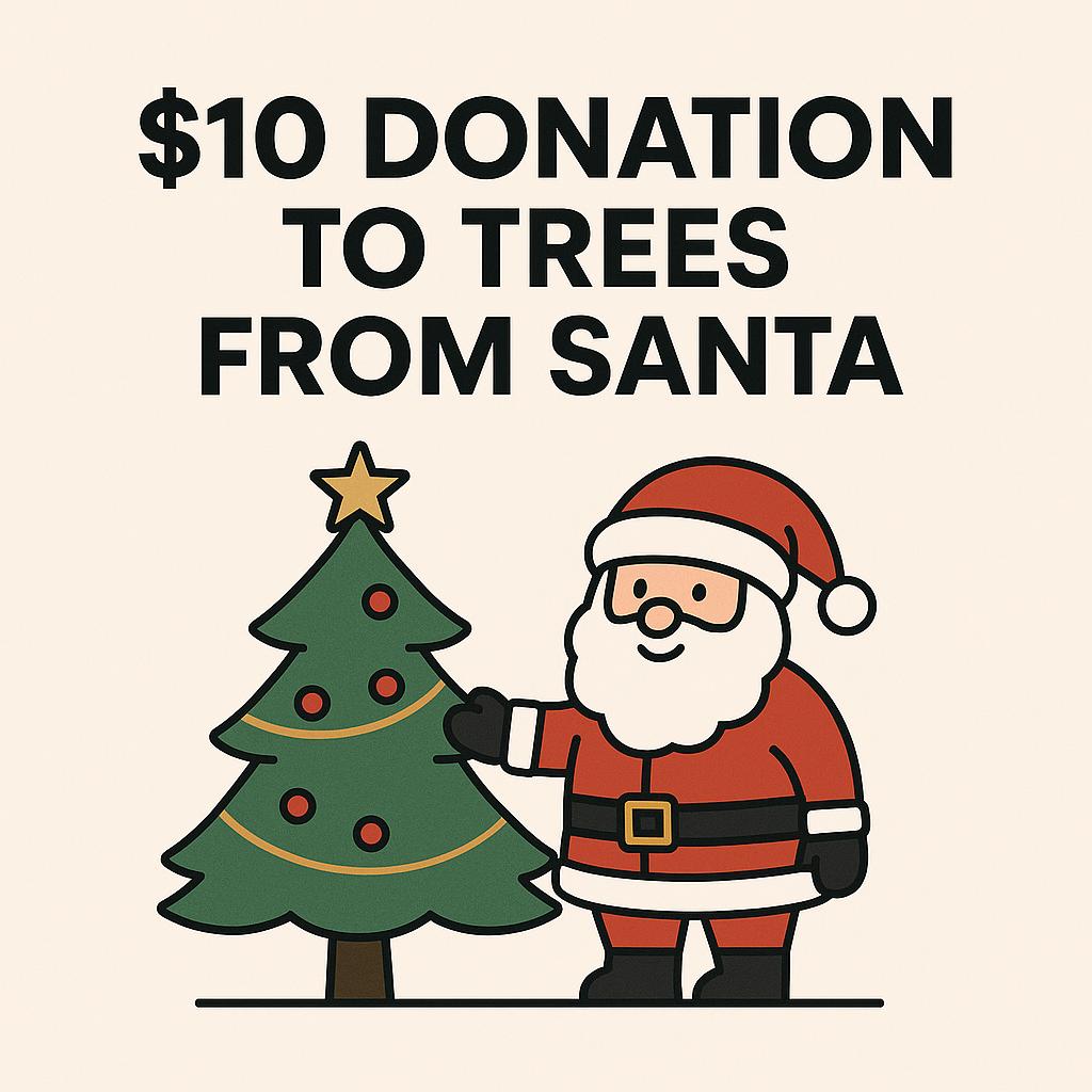 $10 Donation to Trees From Santa